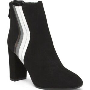 NWOB Grigiarancio Black Suede Ankle Boot Made in Italy